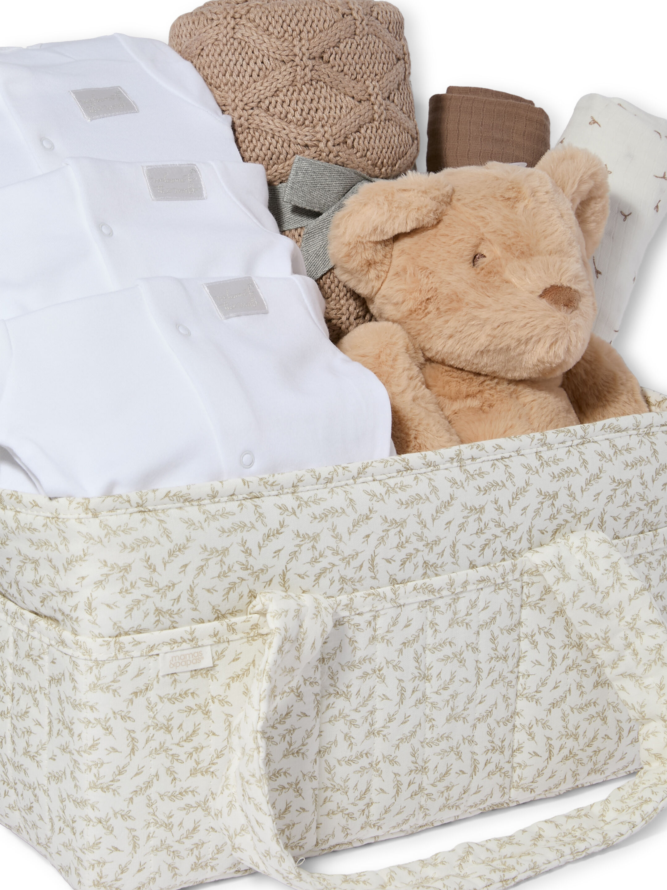 Nappy Caddy 5 Piece Bundle with 3 piece Organic Sleepsuit  - Leaf image number 2